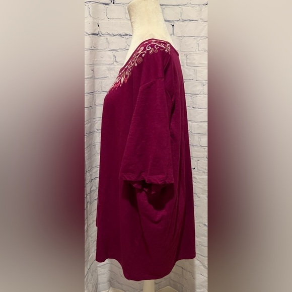 Catherine’s floral embroidered t shirt size 3X 26/28 - Picture 2 of 6